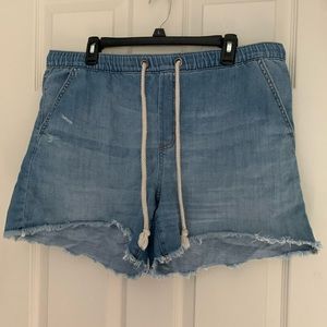 Size XL aerie Drawstring Denim Shorts